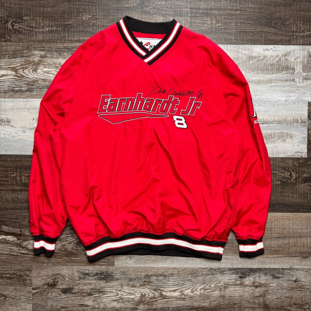 Chase Authentics Dale Earnhardt Jr Pullover Nylon Large Long Sleeve Windbreaker